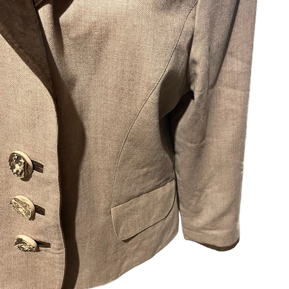 Your Sixth Sense Wool and Velvet trim Short Riding Jacket artifical wood buttons - Picture 7 of 14